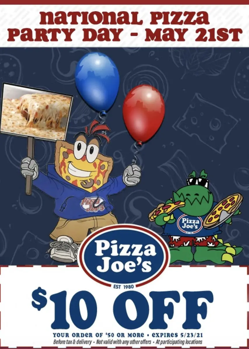 National Pizza Party Day Deals (Ooey Gooey Cheesy Pizza 2021) Slice