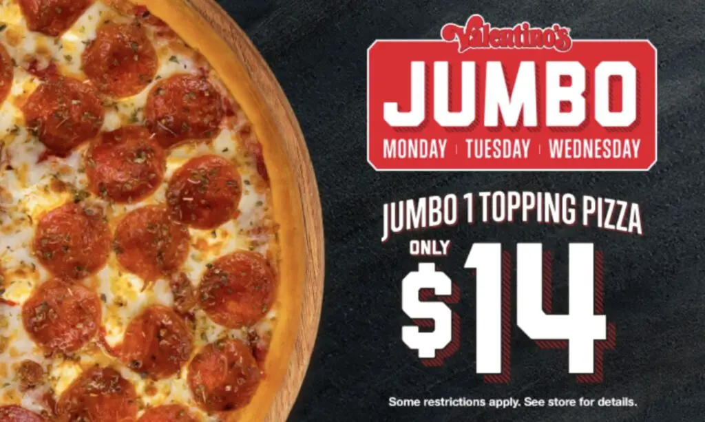 Valentino's Wednesday Pizza Deal