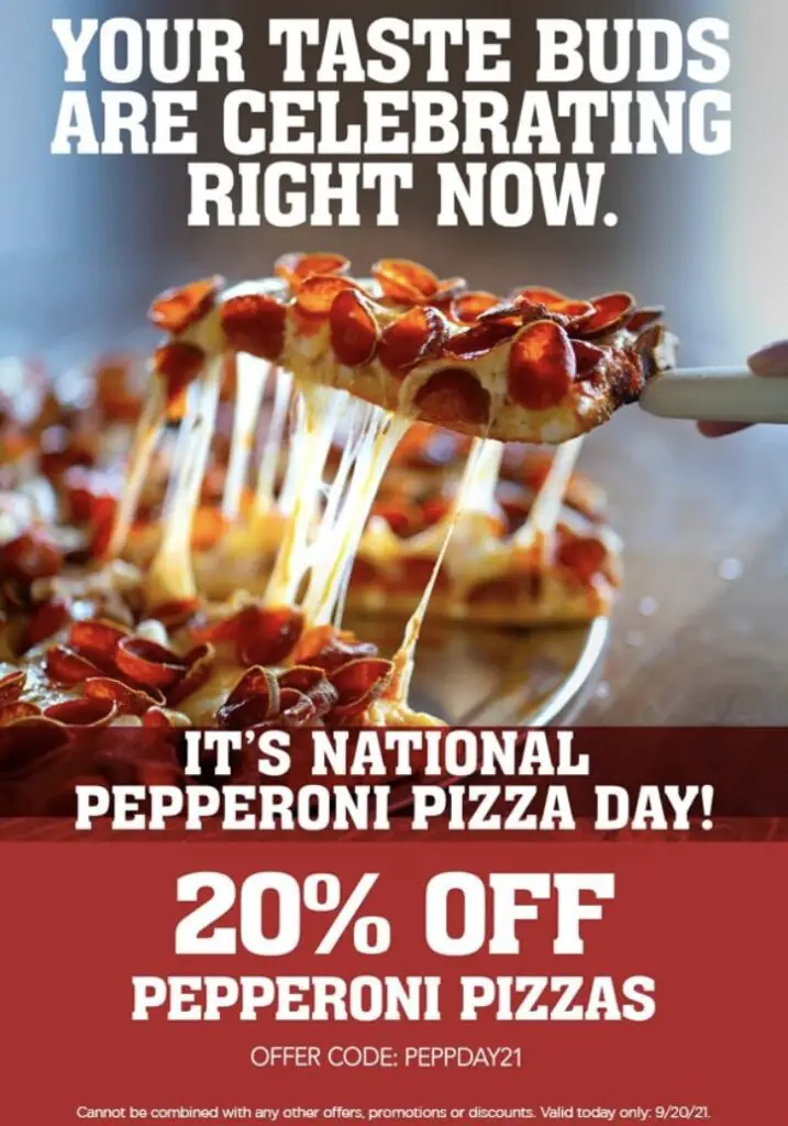 60 Peppy National Pepperoni Pizza Day Deals 2021 Slice the Price