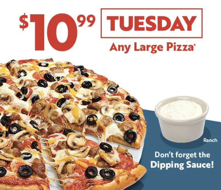 Papa Murphys Tuesday Deal Any Large Pizza