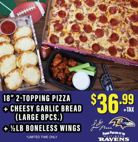 Ledo Pizza Super Bowl [Football Deal] Get 18