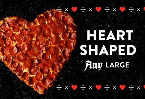 Round Table Pizza Valentine's Day Get Large Heart Shaped Pizza on Valentine's Day