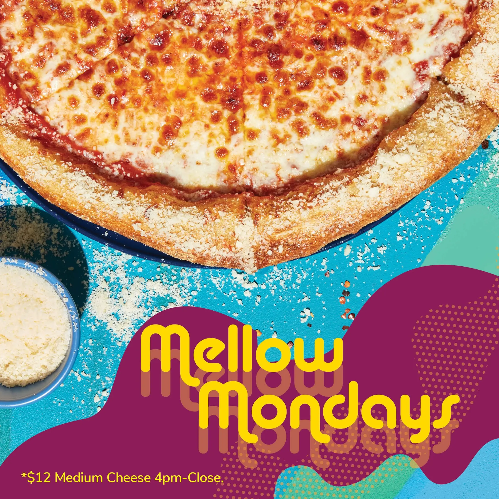 Mellow Mushroom Presidents Day Mellow Mondays: Medium Cheese Pizza For $12