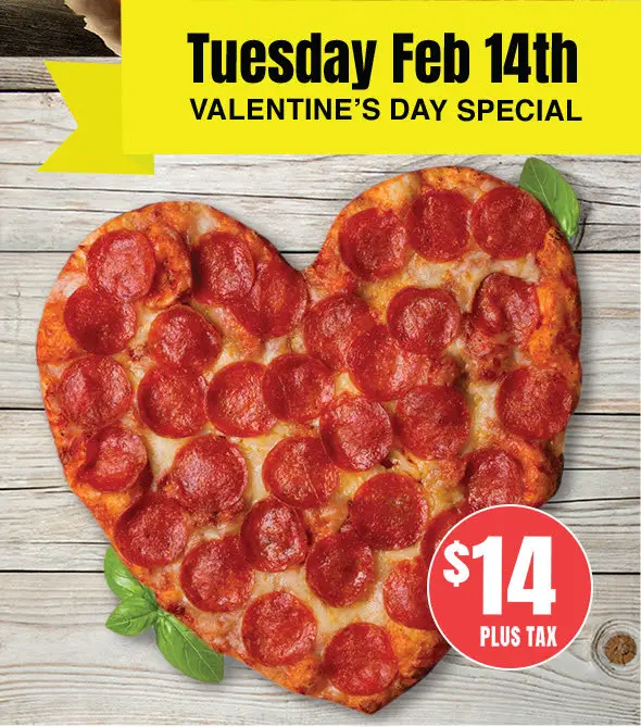 Shakey's Pizza Valentine's Day Valentine Day Special: Get 12