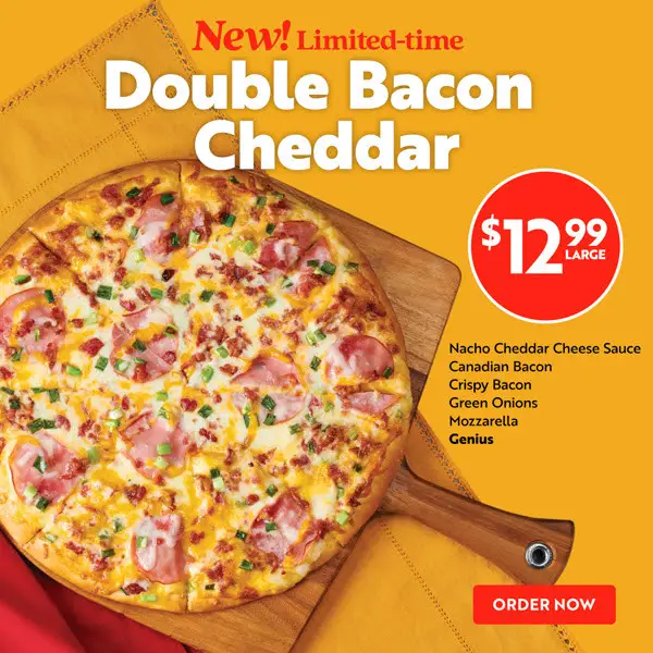 Papa Murphy's Pizza Pi Day Get Double Bacon Cheddar Pizza, 5-Cheese Bread and 2L Pepsi