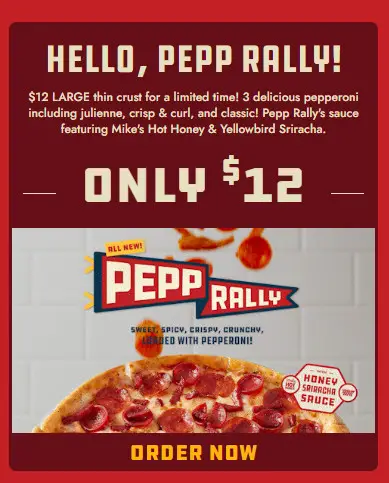 Pizza Inn National Pepperoni Pizza Day Enjoy a Large Thin Crust Pepp Rally Pizza for Just $12