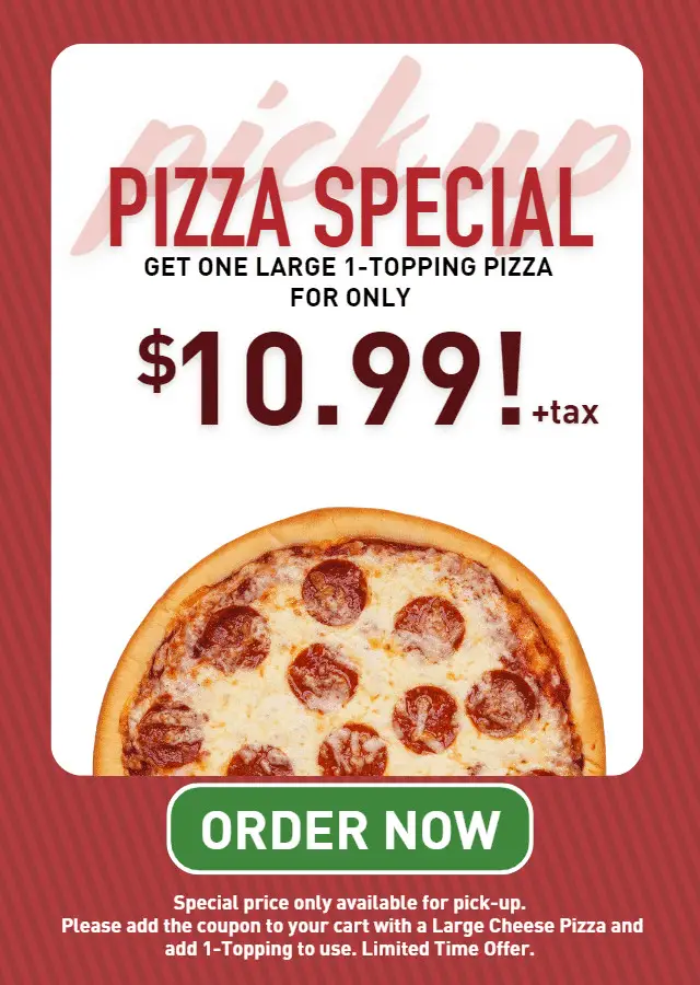 Pizza Boli's Cinco de Mayo Get a Large 1 Topping Pizza for Just $10.99