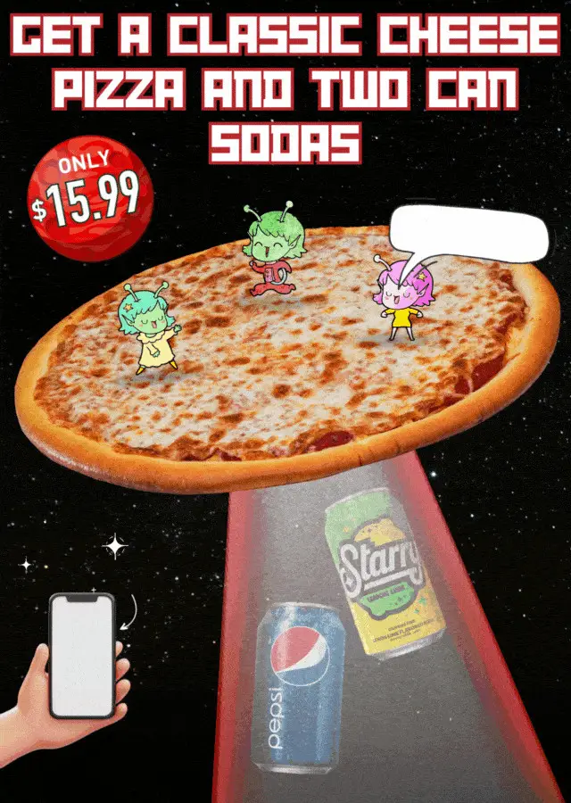 Pizza Boli's National Eat What You Want Day Get a Large Cheese Pizza and 2 Can Sodas for $15.99	