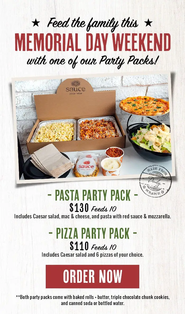 Home Run Inn Pizza Memorial Day Get Pizza and Pasta Party Pack Starting at $110 (Feeds 10)