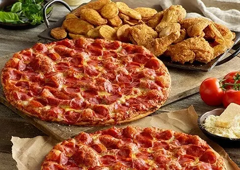 Shakey's Pizza National Eat What You Want Day Ultimate PCM Meal Deal (2 Large 1-Topping pizzas, 8-pc Chicken and Mojos)	