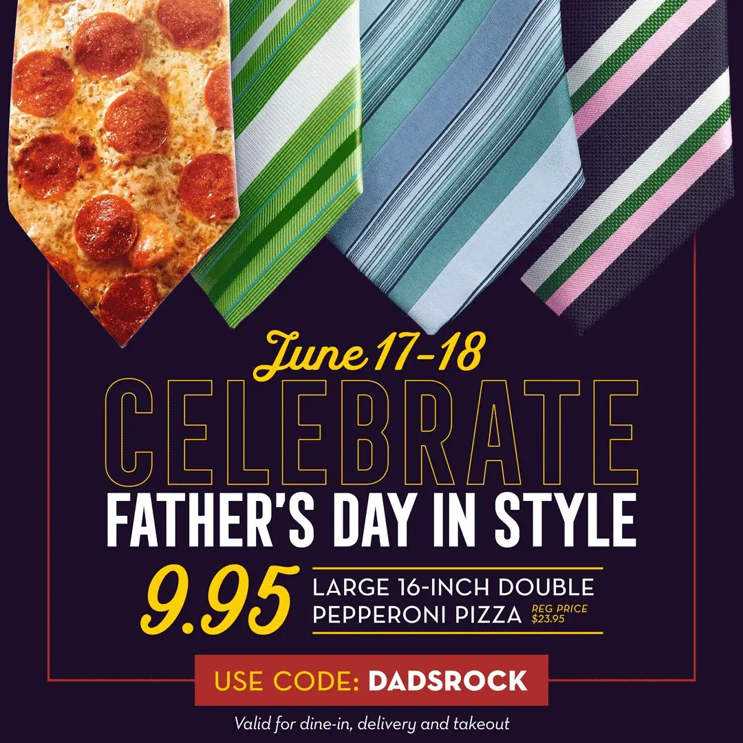 Russo's New York Pizzeria Father's Day [Father's Day] Grab a Large 16-inch Pepperoni for $9.95