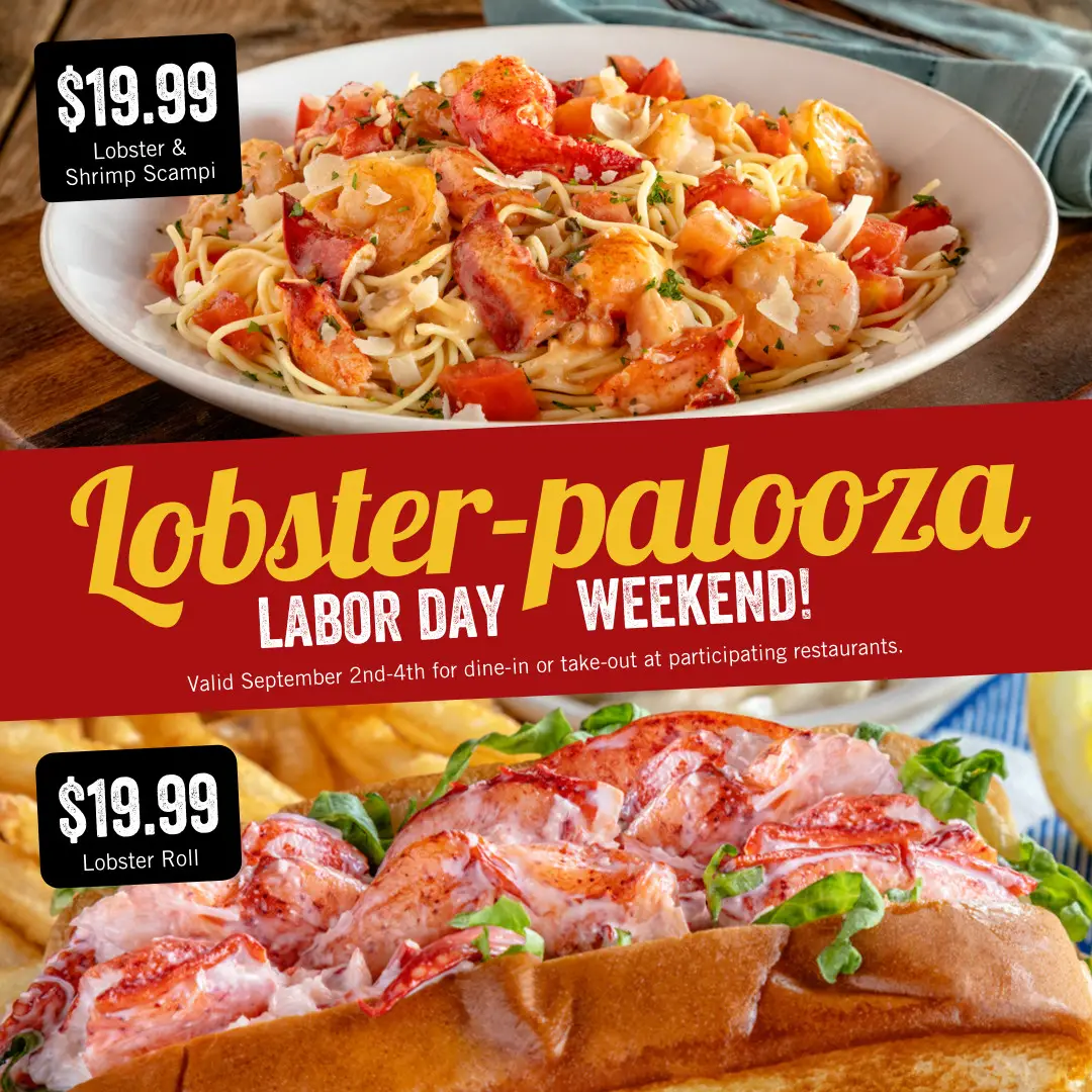 Uno Chicago Grill Labor Day [Happy Labor Day] Classic Lobster Roll with Lobster & Shrimp Scampi for $19.99