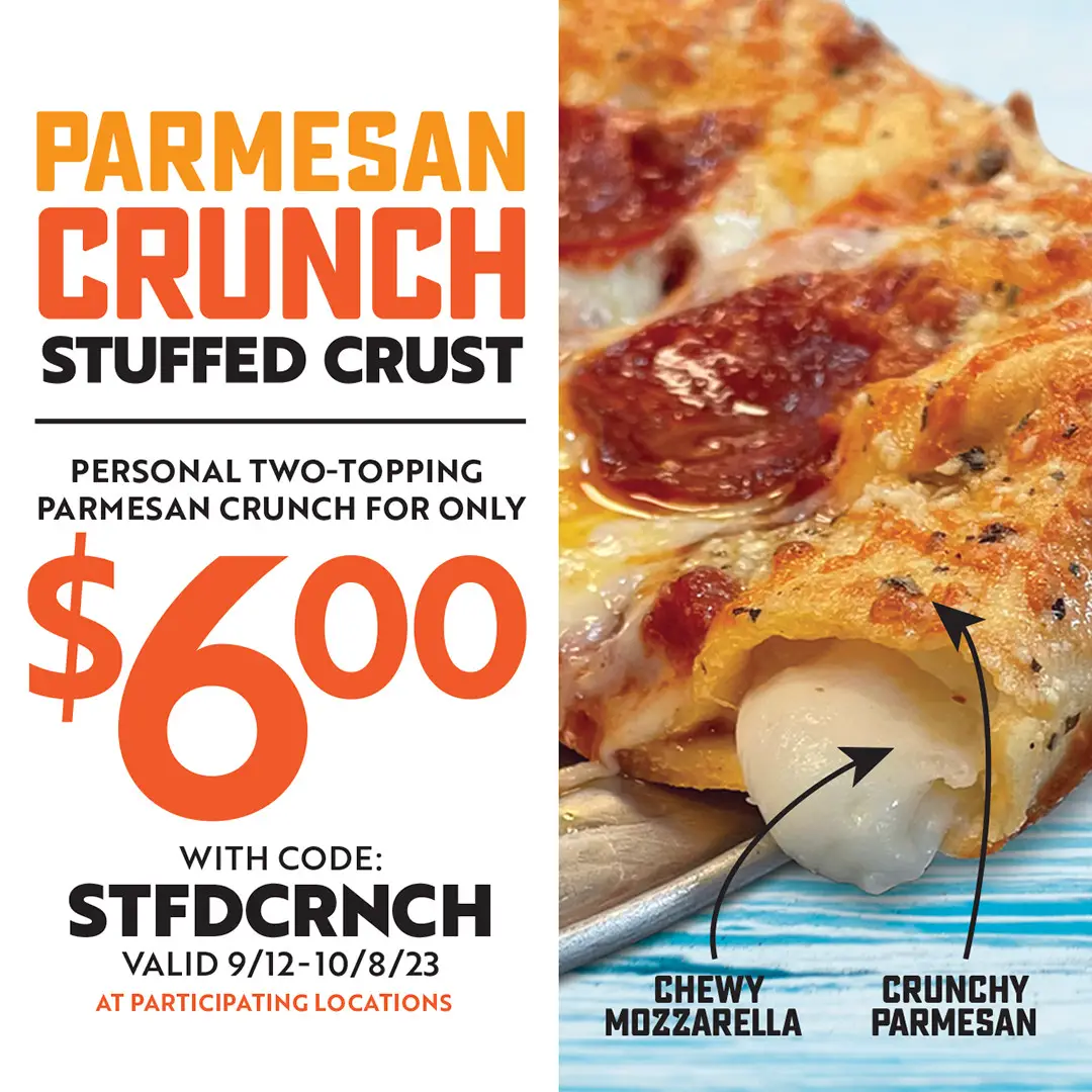Pie Five Pizza National Pepperoni Pizza Day Personal 2-Topping Parmesan Crunch Stuffed Crust Pizza for $6