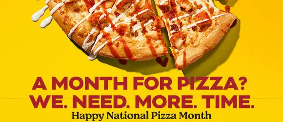 Toppers Pizza National Pizza Month 1 Large Pizza (Up to 2 Toppings) and 1 Original Topperstix for $14.99