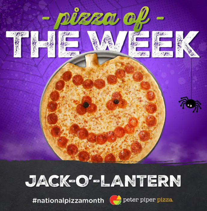 Peter Piper Pizza Halloween Get a Large Jack-O-Lantern Pepperoni Pizza + Dessert for $21.99