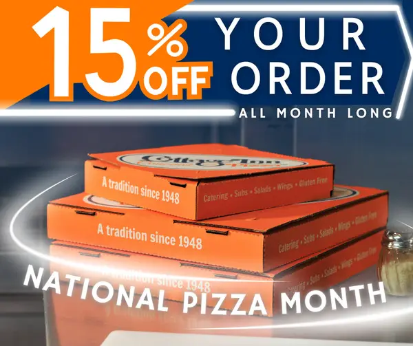 Cottage Inn Pizza National Pizza Month [National Pizza Month] Get 15% Off Your Order