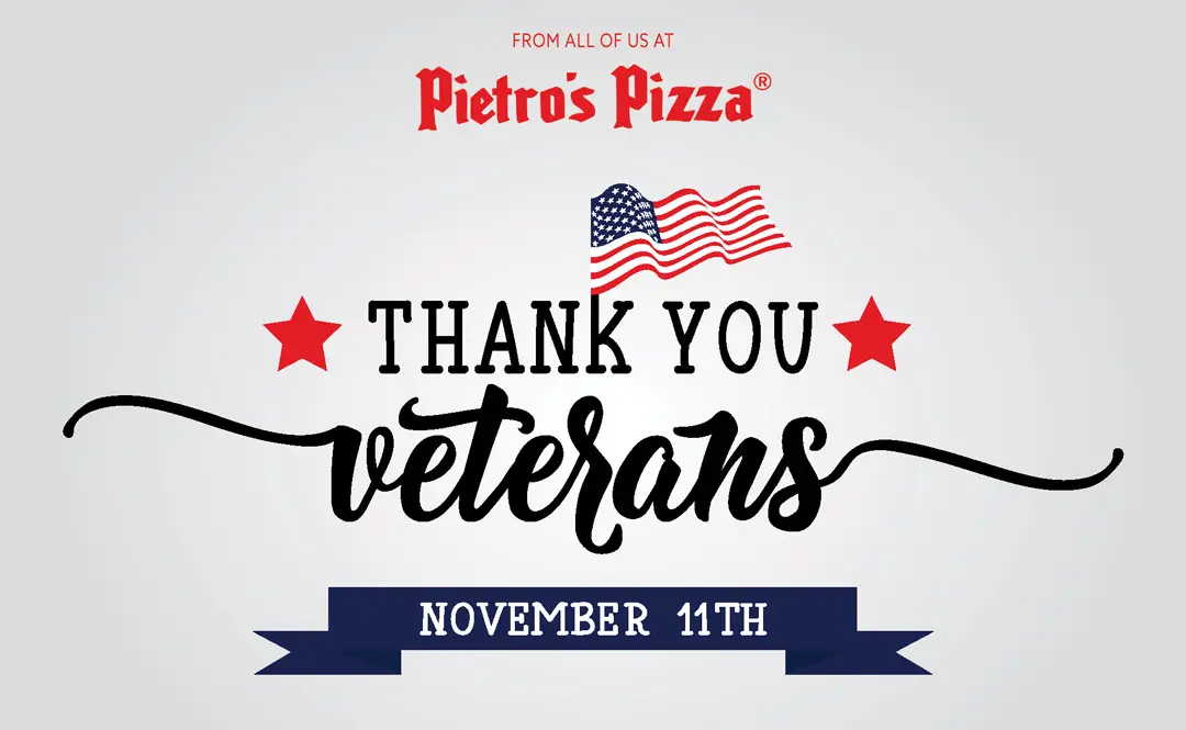 Pietro's Pizza Veterans Day Free 6