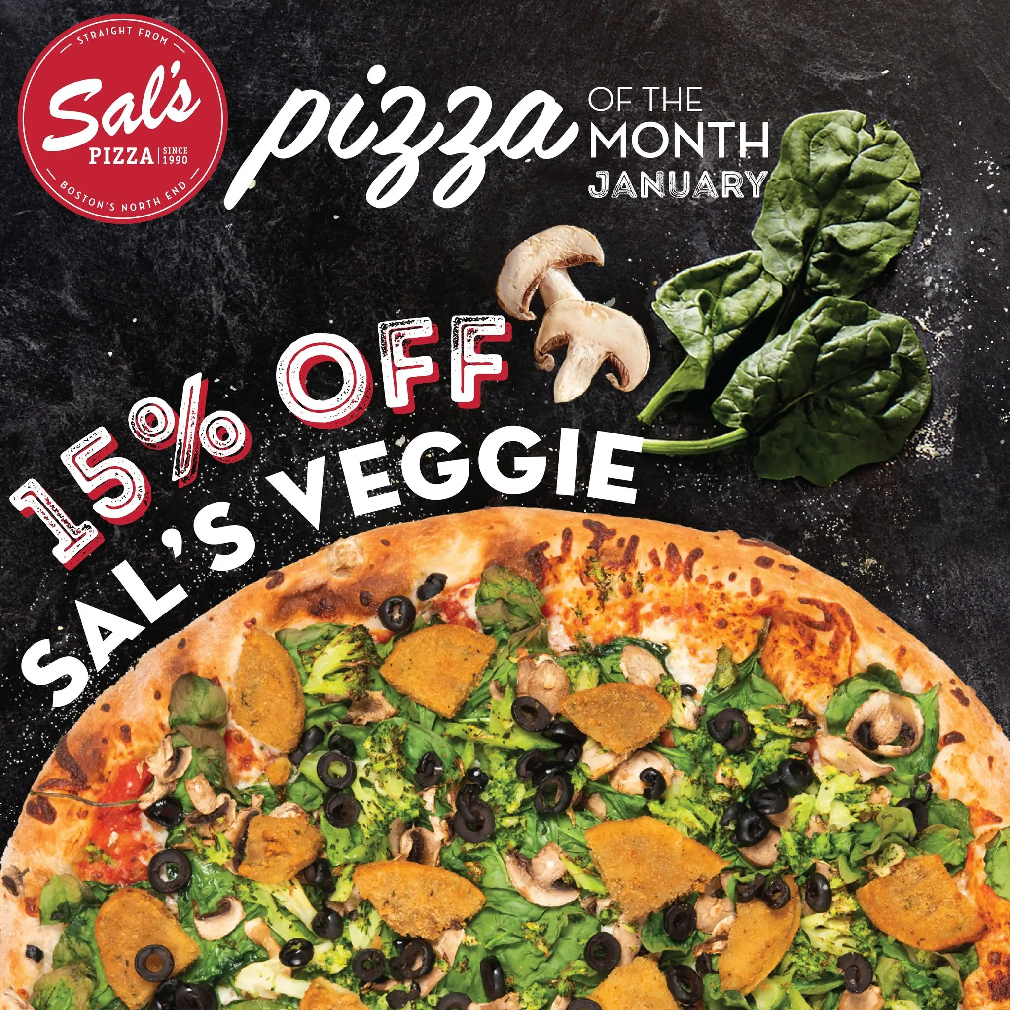 Sal's Pizza National Pizza Week Get 15% Off Sal's Veggie