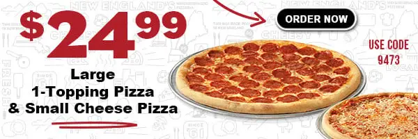 Papa Gino's National Pizza Week Get One Large 1 Topping Traditional Cheese Pizzas and 1 Small Cheese for $24.99