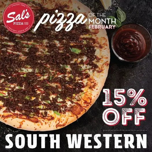 Sal's Pizza National Pizza Day Get 15% Off Sal's South Western Pizza