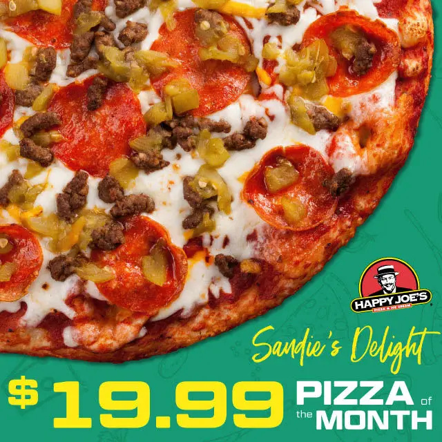 Happy Joe's National Pizza Day POTM: Large Sandie's Delight Pizza for $19.99 