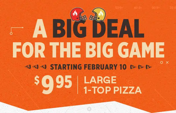 Blaze Pizza Super Bowl [Super Bowl] Get a Large 1-Topping Classic Pizza for $9.95