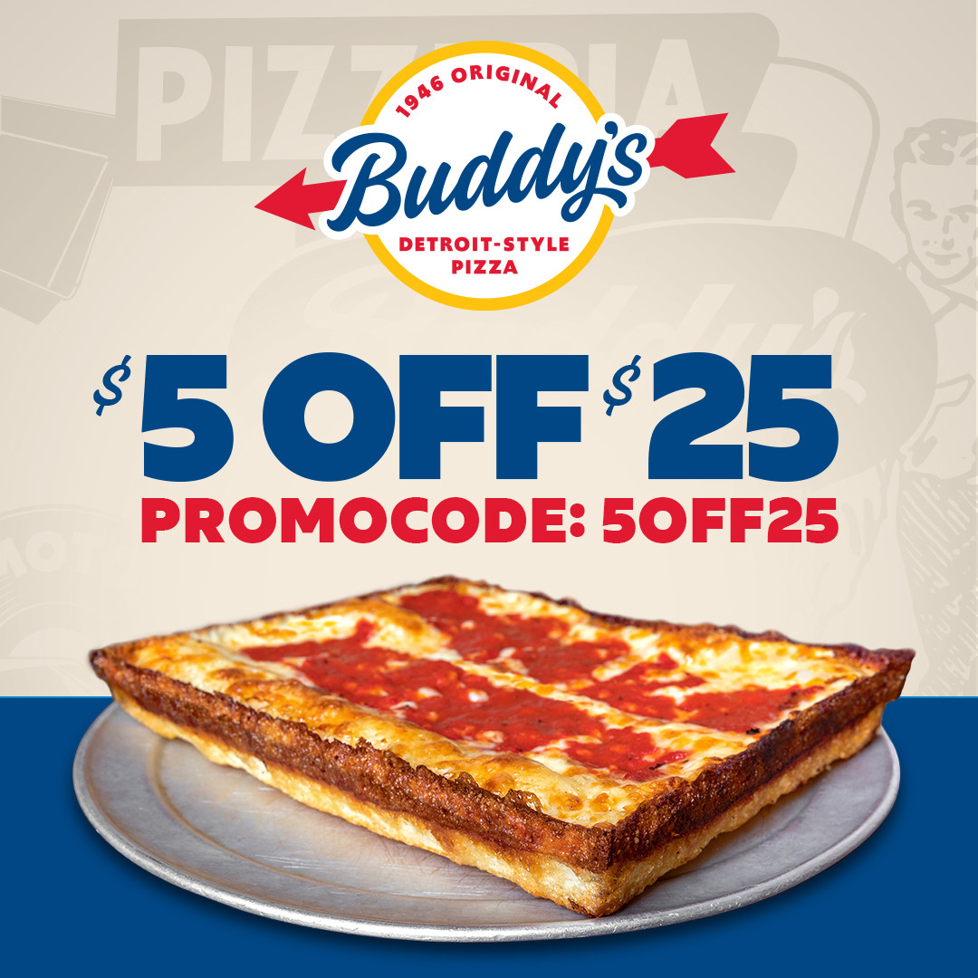 Buddy's Pizza Memorial Day [Memorial Day] Get $5 OFF All Corner Pizzas