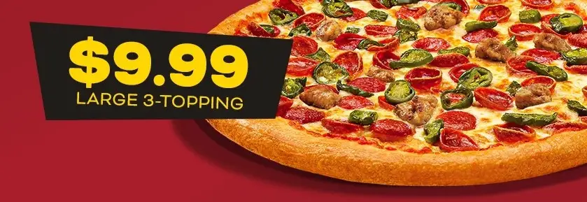 Toppers Pizza 4th of July Get Any Large House Pizza or 3-Topping Pizza for Just $9.99