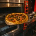 pizza in oven