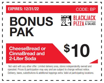 21% Off Blackjack Pizza Coupons, Promo Codes &amp; Deals (Dec 2022)