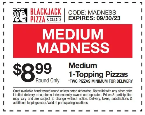 15% Off Blackjack Pizza Coupons, Promo Codes &amp; Deals (Sep 2023)