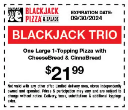 15% Off Blackjack Pizza Coupons, Promo Codes &amp; Deals (Jul 2024)