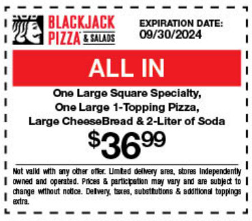 15% Off Blackjack Pizza Coupons, Promo Codes &amp; Deals (Jul 2024)