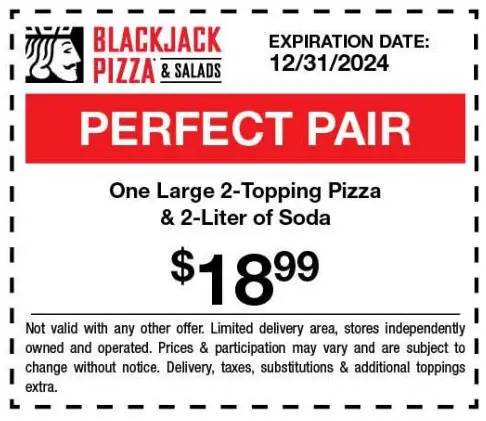 $6 Off Blackjack Pizza Coupons, Promo Codes &amp; Deals (Dec 2024)