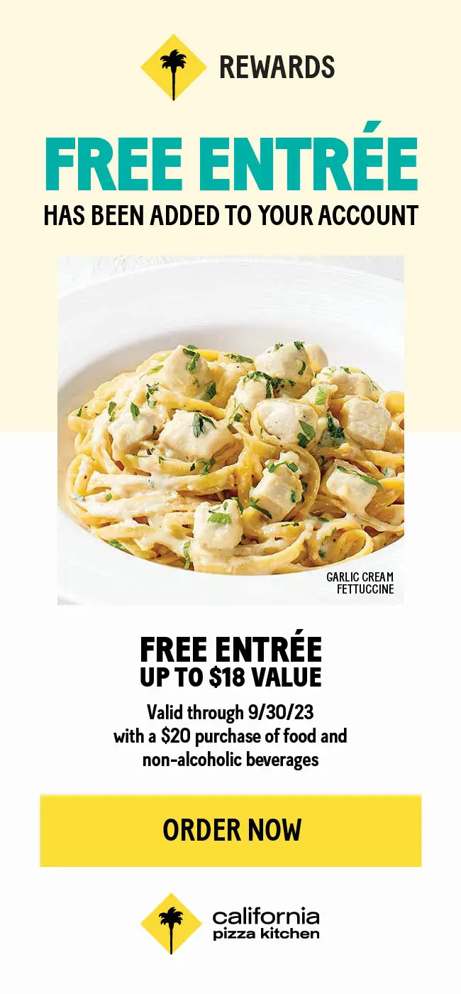 50 Off California Pizza Kitchen Coupons, Promo Codes & Deals (Sep 2023)