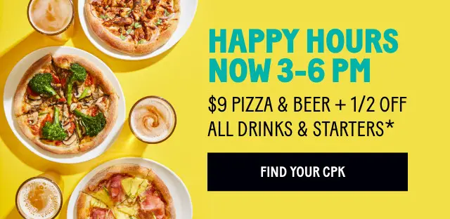 50% Off California Pizza Kitchen Coupons, Promo Codes &amp; Deals (Sep 2024)