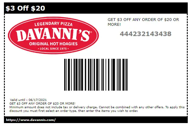 50% Off Davanni's Pizza &amp; Hot Hoagies Coupons, Promo Codes &amp; Deals (Nov ...