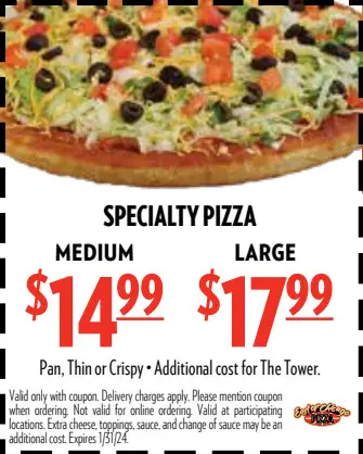 East of Chicago  National Pizza Week Medium Specialty Pizza For $14.99 & Large Specialty Pizza For $17.99