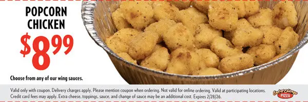 East of Chicago  Printable Coupon Get Popcorn Chicken for $8.99