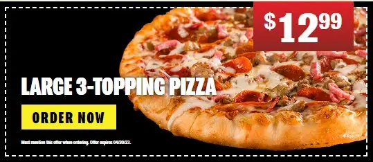 Happy's Pizza National Eat What You Want Day Get a Large 3 Topping Pizza For $12.99