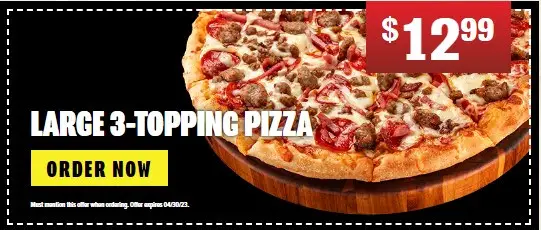Happy's Pizza Black Friday Get a Large 3 Topping Pizza For $12.99