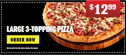 Happy's Pizza National Pizza Week Get a Large 3 Topping Pizza For $12.99