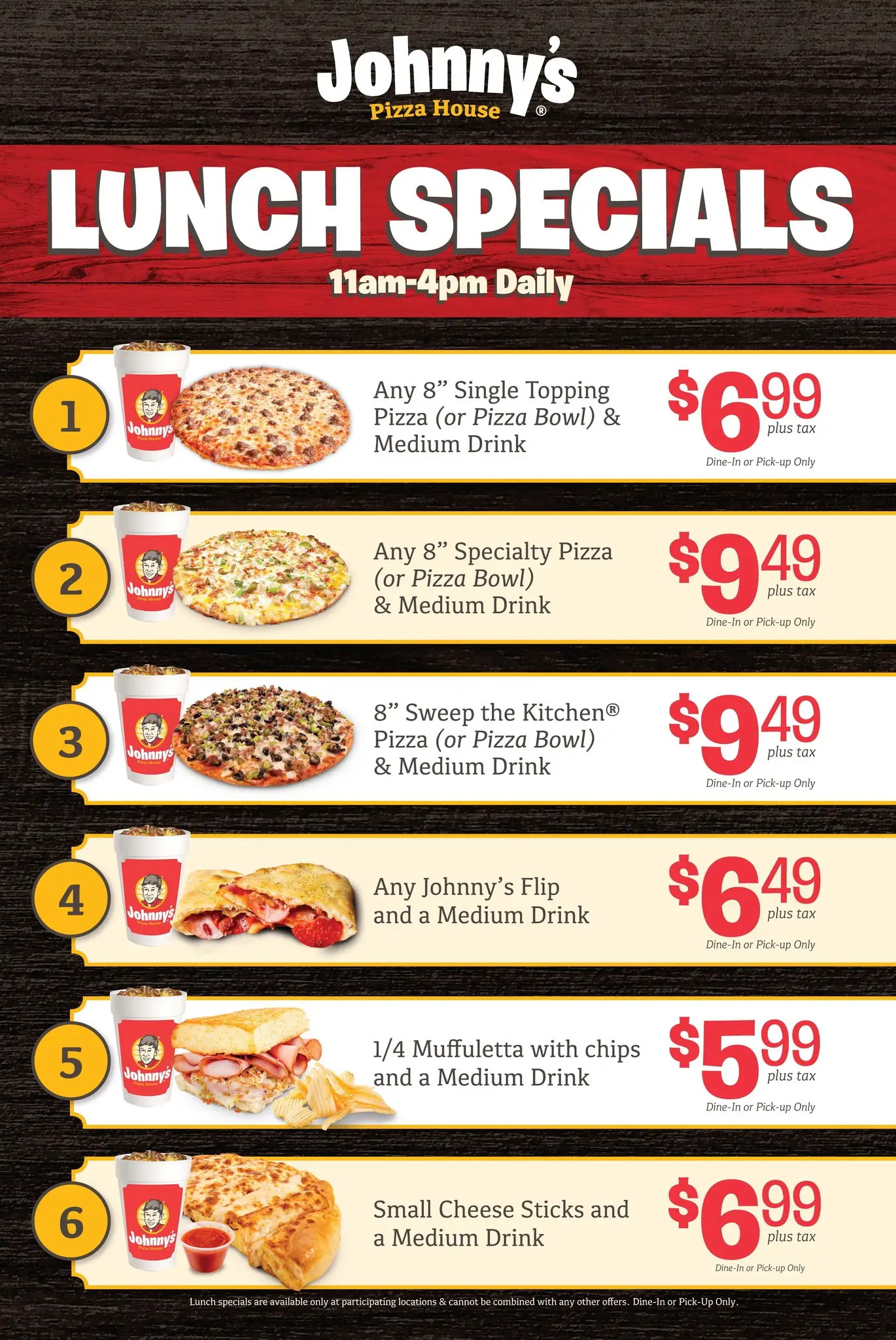 2 Off Johnny's Pizza House Coupons, Promo Codes & Deals (Apr 2024)
