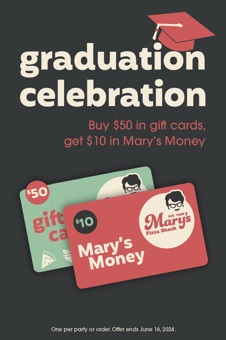 50 Off Mary's Pizza Shack Coupons, Promo Codes & Deals (Oct 2024)