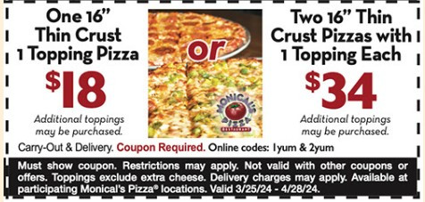 20% Off Monical's Pizza Coupons, Promo Codes &amp; Deals (Mar 2024)