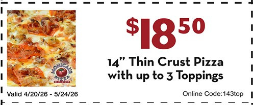 Monical's Pizza Printable Coupon Get 14