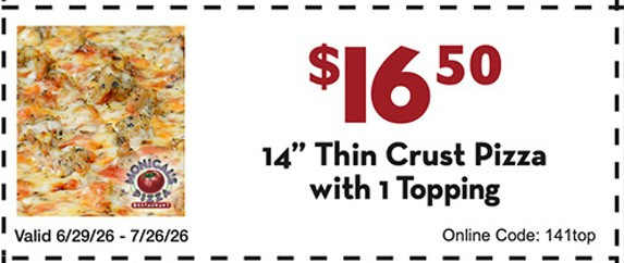Monical's Pizza Printable Coupon Get 14