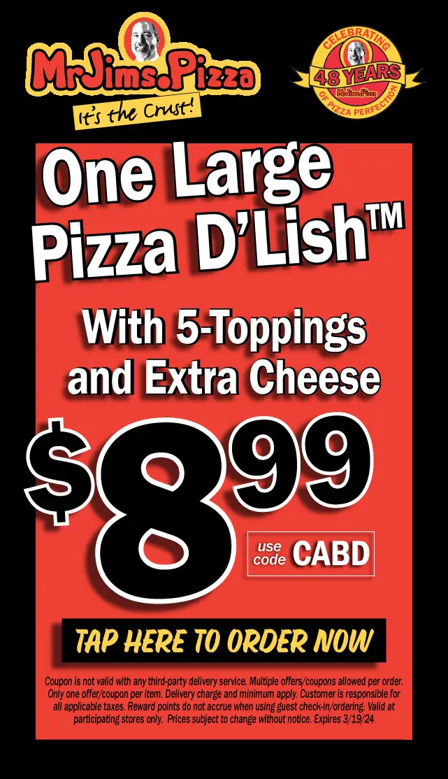 15 Off Mr. Jim's Pizza Coupons, Promo Codes & Deals (Mar 2024)
