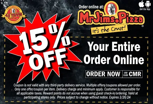 15% Off Mr. Jim's Pizza Coupons, Promo Codes &amp; Deals (Mar 2024)