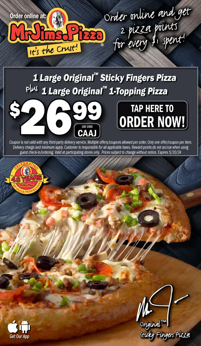 15% Off Mr. Jim's Pizza Coupons, Promo Codes & Deals (May 2024)